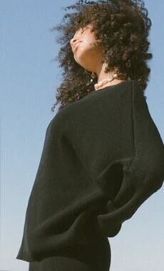 The Lullaby Club Alex Knitwear Crewneck Sweater Black Size Small / Medium